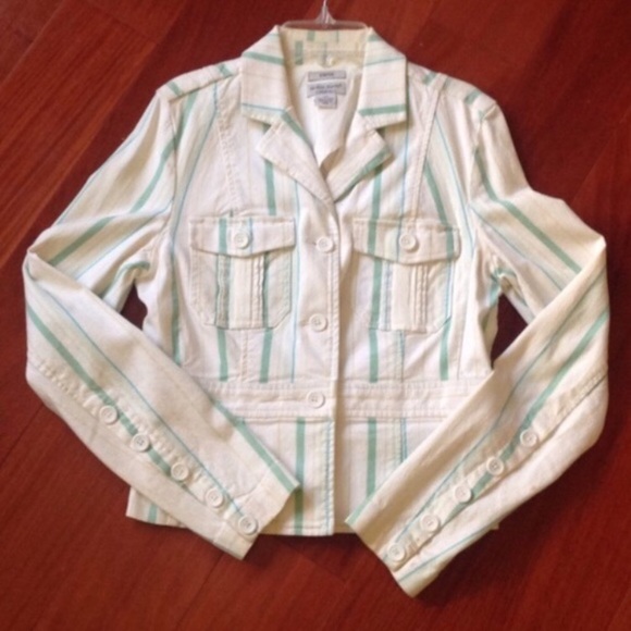 Vintage Guess Jeans stretch Stripe Blazer Jacket - Picture 11 of 11